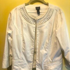 White Studded Women's Jacket